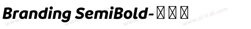 Branding SemiBold字体转换